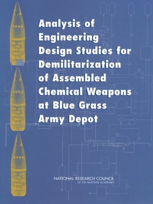 cover image of Analysis of Engineering Design Studies for Demilitarization of Assembled Chemical Weapons at Blue Grass Army Depot